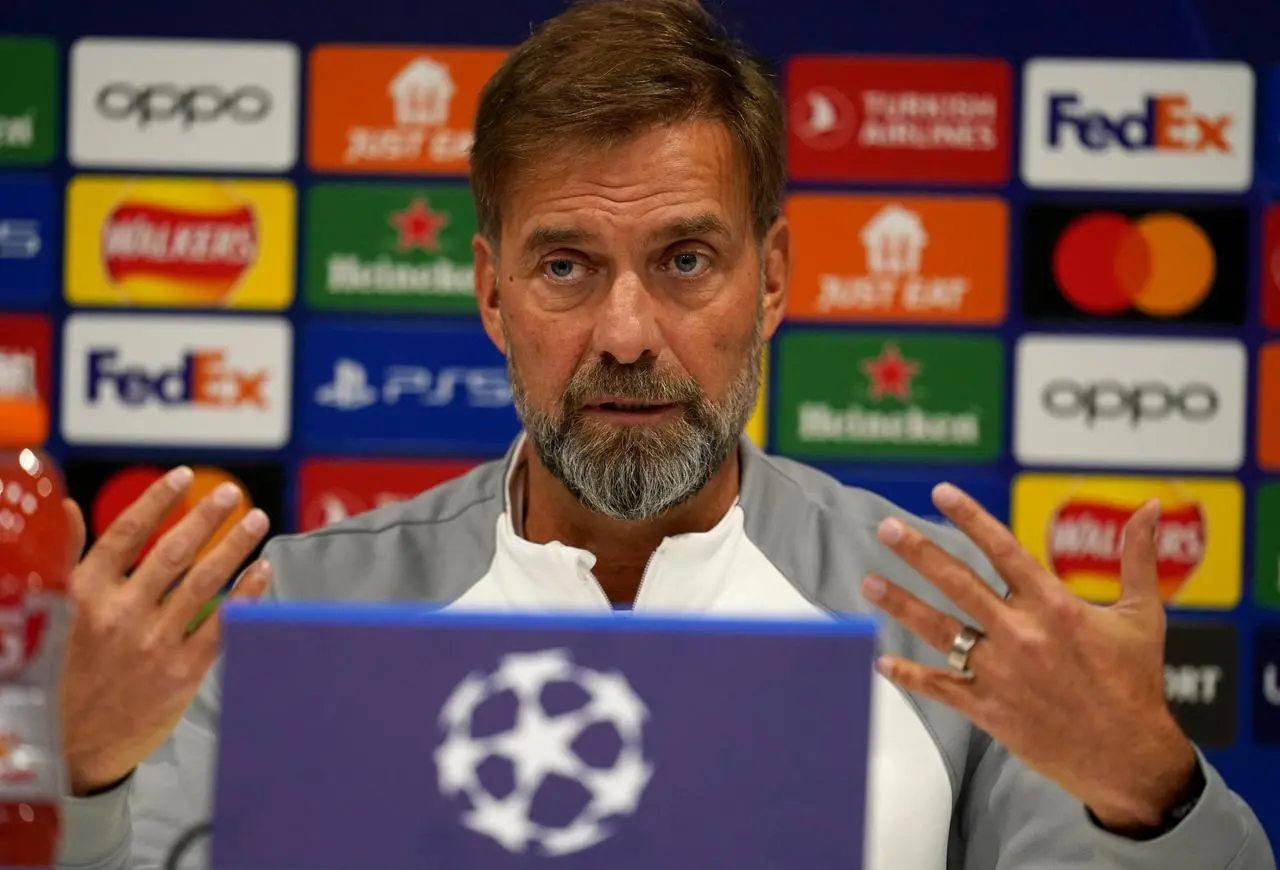 Jurgen Klopp at a Champions League press conference