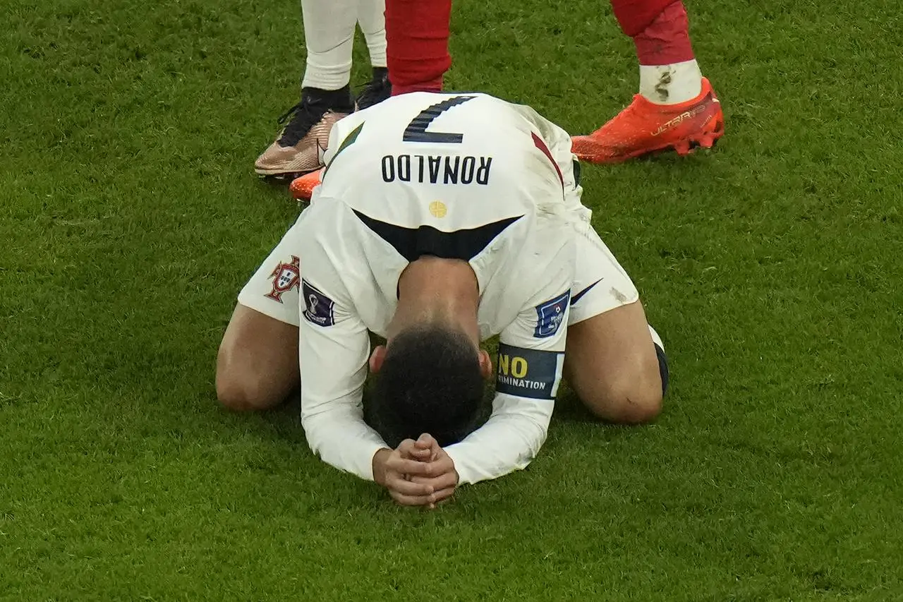 Cristiano Ronaldo reacts after Pepe misses a late chance 