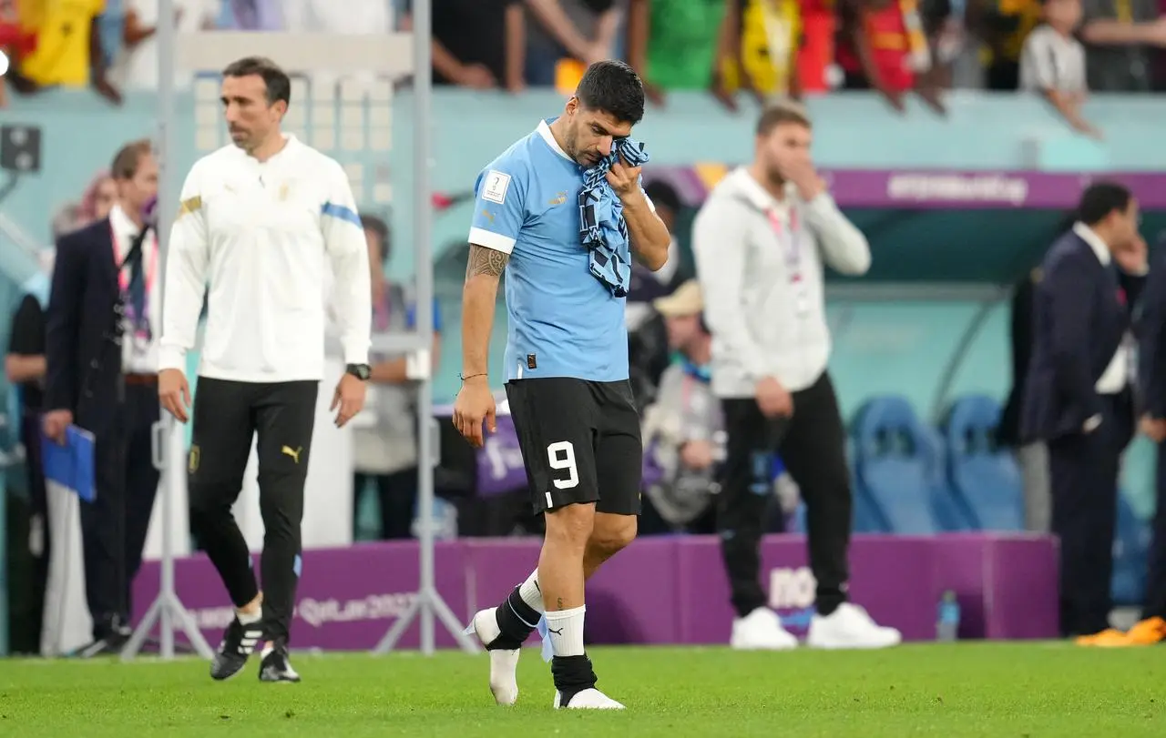 A dejected Luis Suarez