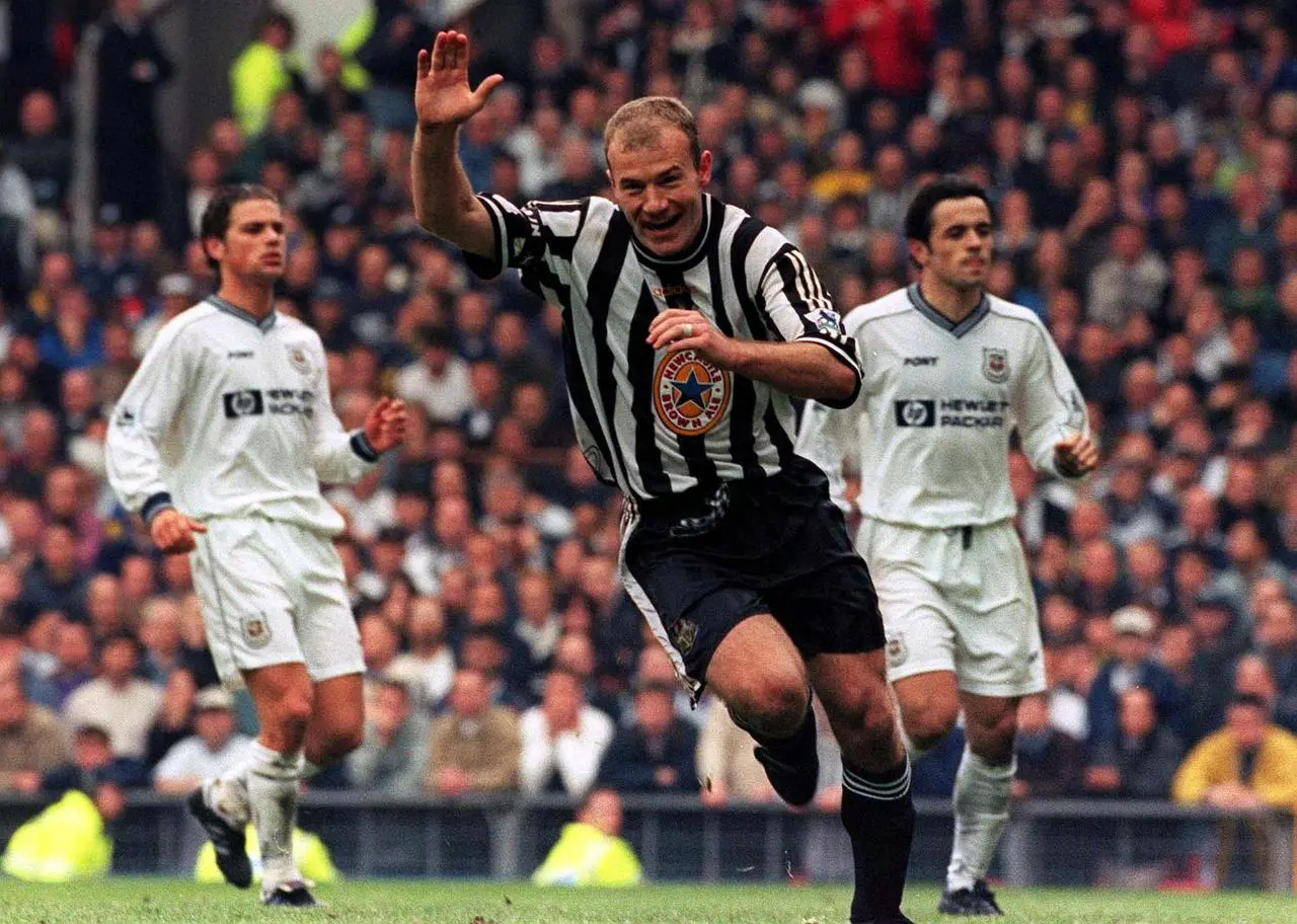 Alan Shearer scored both goals as Newcastle beat Tottenham 2-0 to reach a second successive FA Cup final