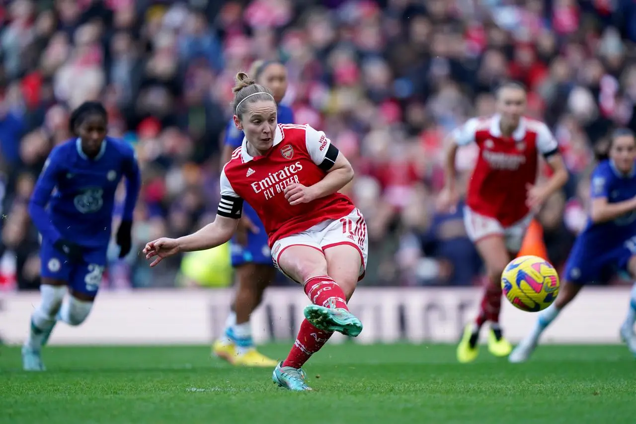 Captain Kim Little's penalty opened the scoring in Arsenal's 1-1 draw with Chelsea at the Emirates