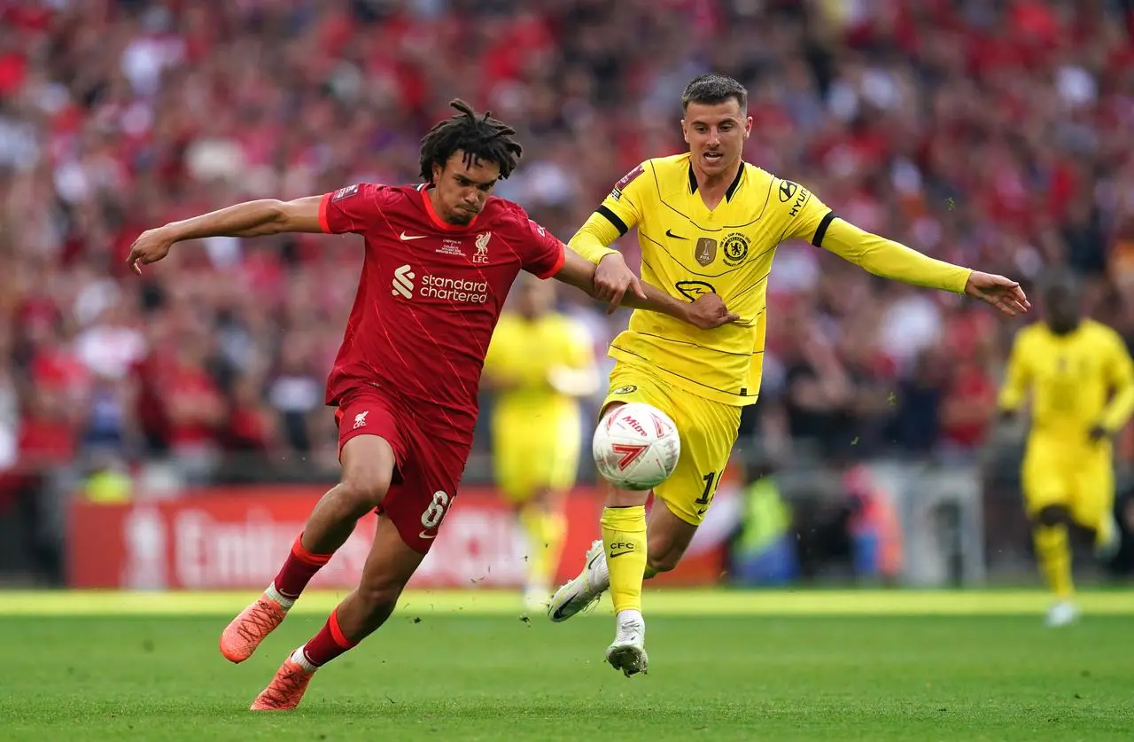 Liverpool’s Trent Alexander-Arnold and Chelsea’s Mason Mount