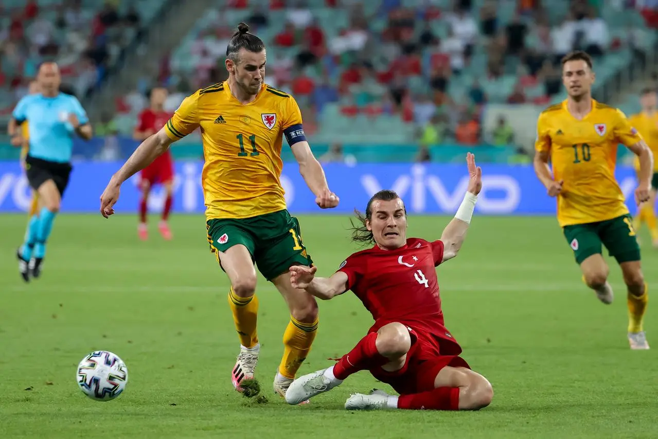 Gareth Bale in action at Euro 2020