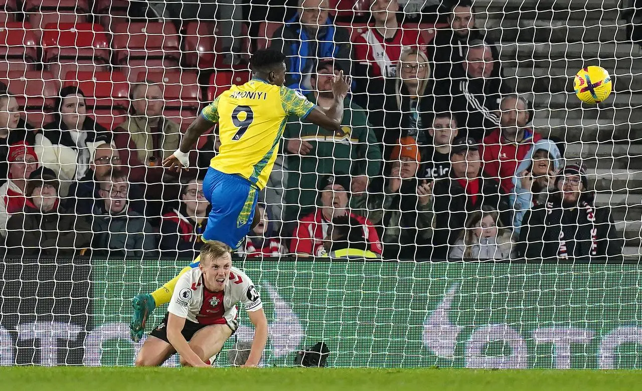 Taiwo Awoniyi scores Nottingham Forest's winner at Southampton