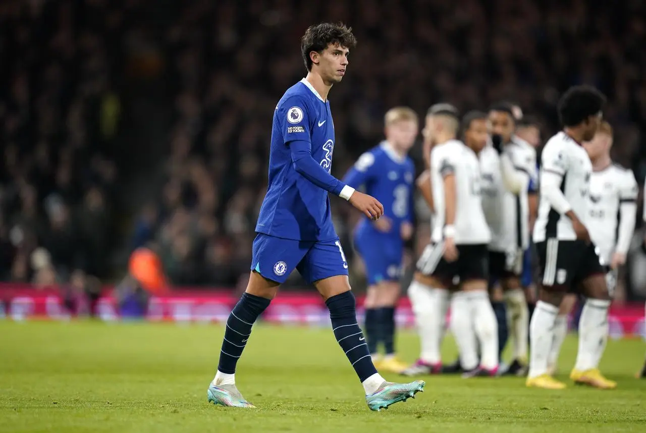 Chelsea's Joao Felix is sent off at Fulham