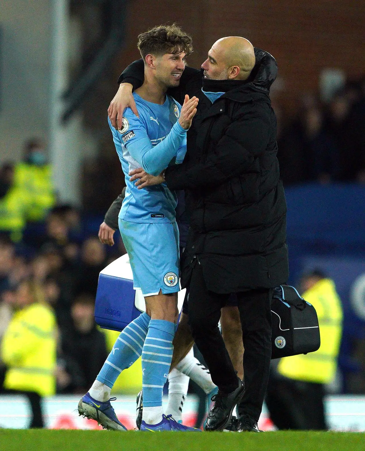 John Stones and Pep Guardiola