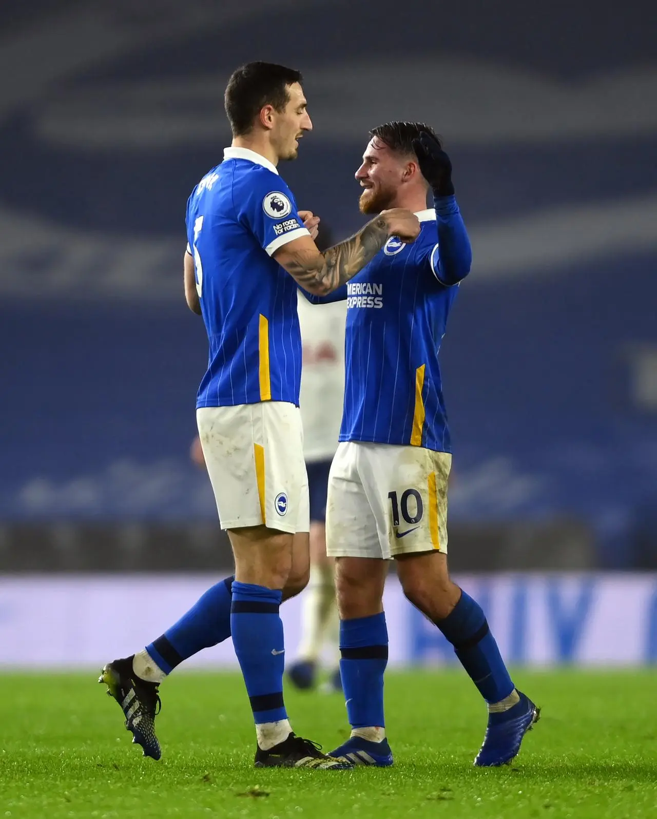 Lewis Dunk, left, is looking forward to welcoming back World Cup winner Alexis Mac Allister