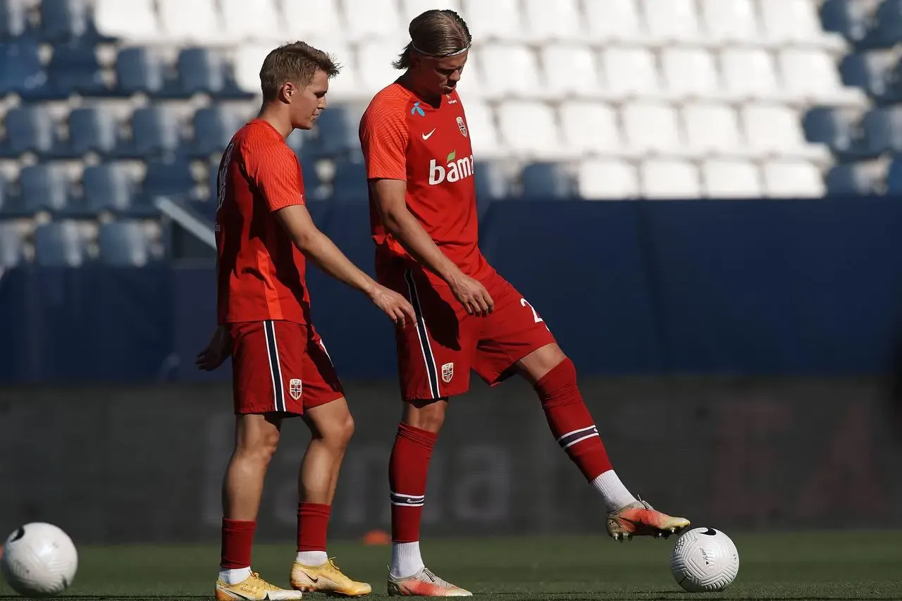 Haaland and Odegaard are team-mates for the Norway international team.