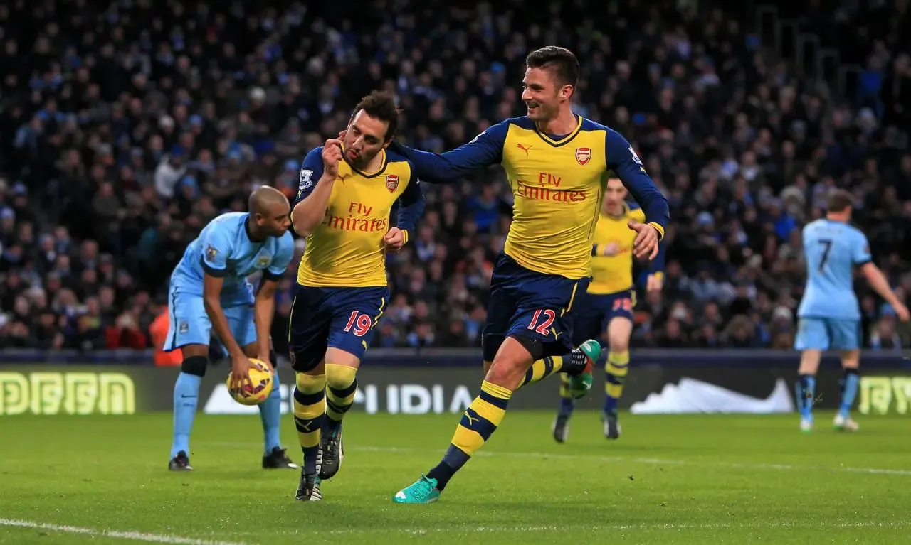 Santi Cazorla and Olivier Giroud were the scorers the last time Arsenal beat Manchester City in the Premier League.