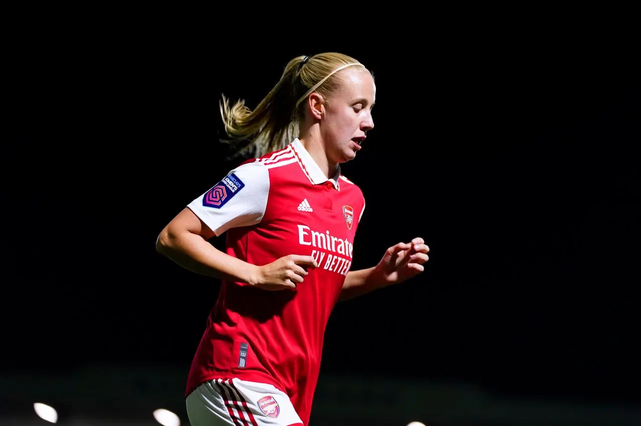 Mead playing for Arsenal (Zac Goodwin/PA).