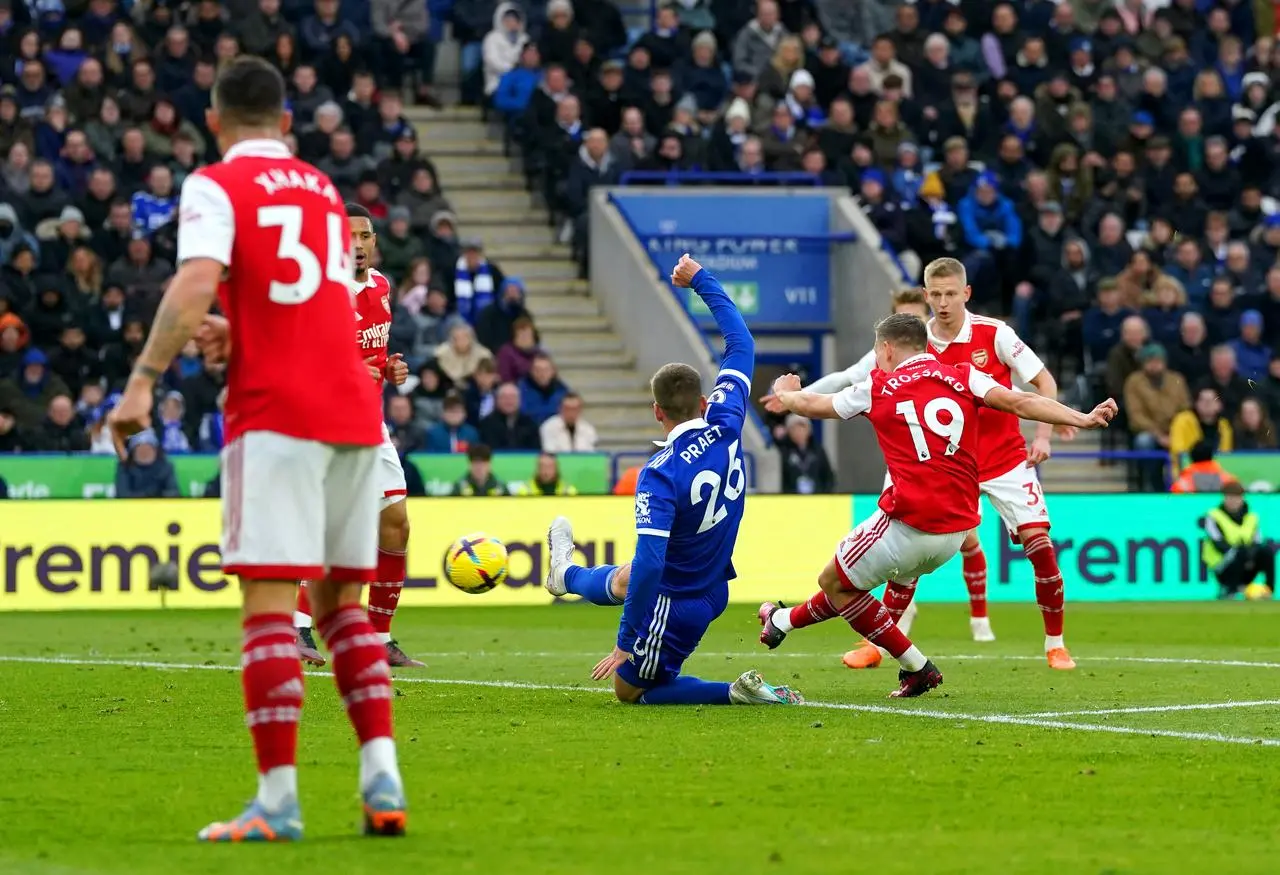 Leandro Trossard scored a goal before it was ruled out following a VAR check 