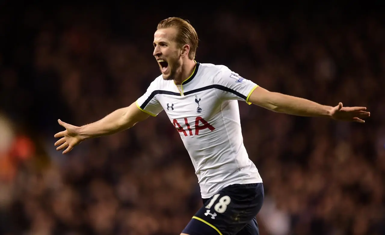 Tottenham’s Harry Kane celebrates