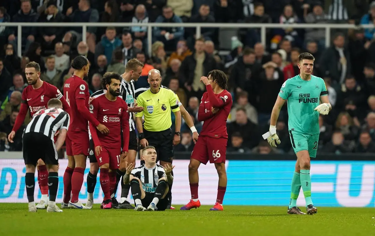 Newcastle keeper Nick Pope (right) was suspended for the final after being sent off against Liverpool