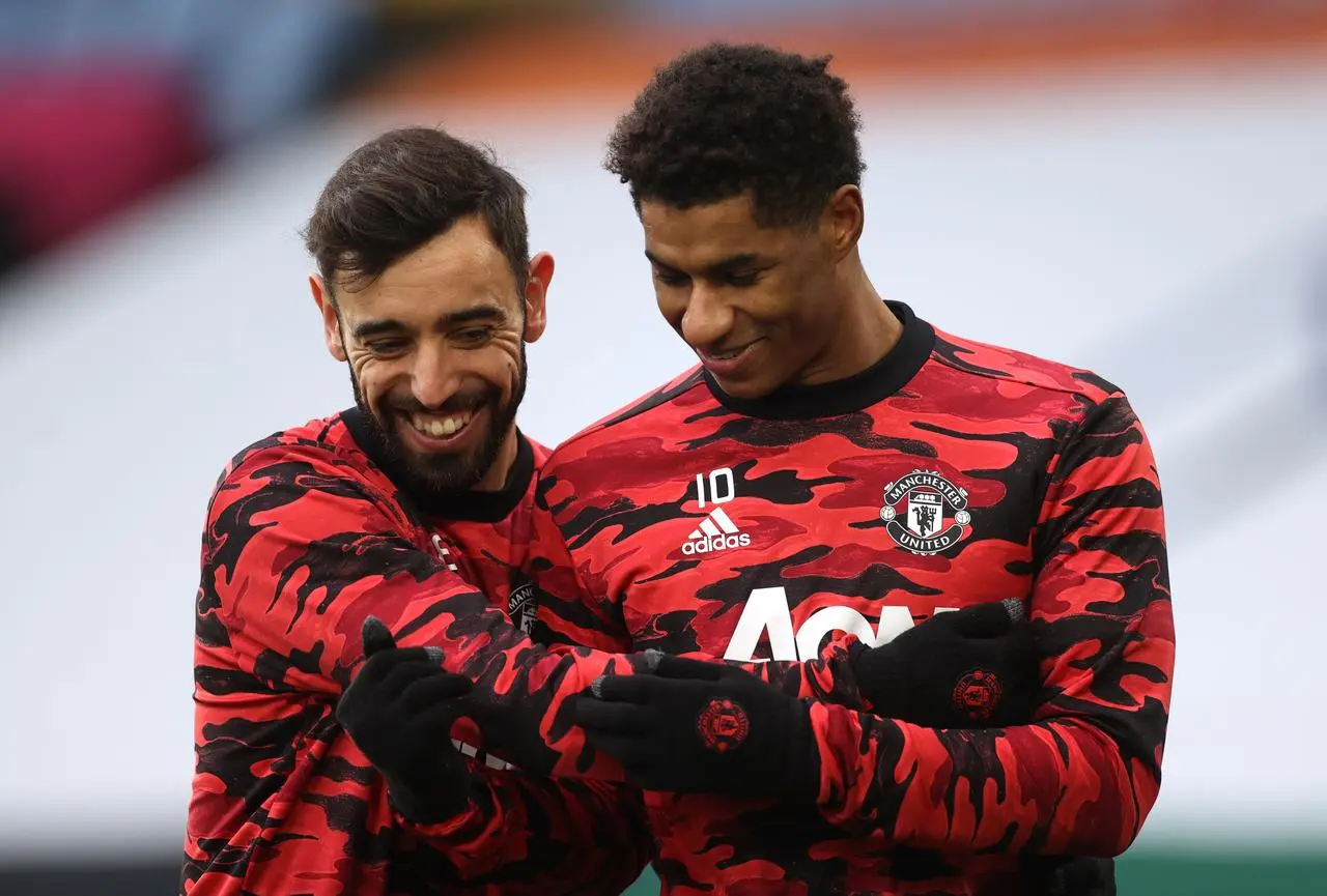 Marcus Rashford and Bruno Fernandes