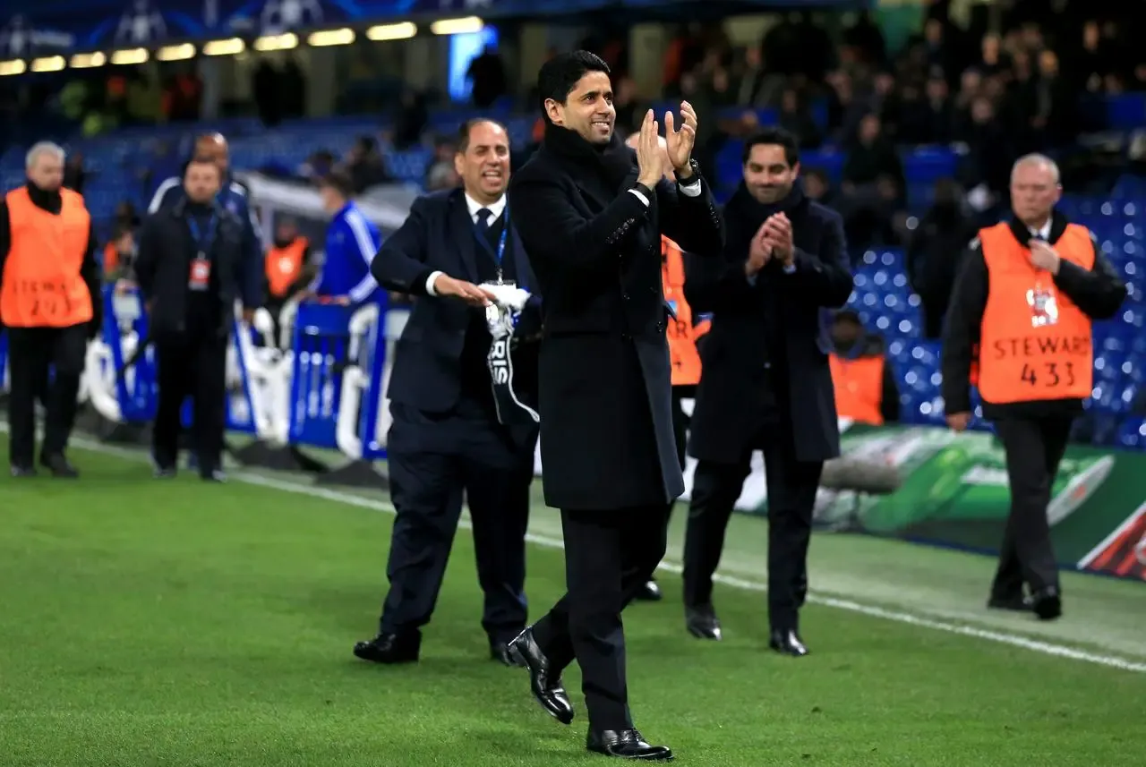 Nasser Al Khelaifi applauds