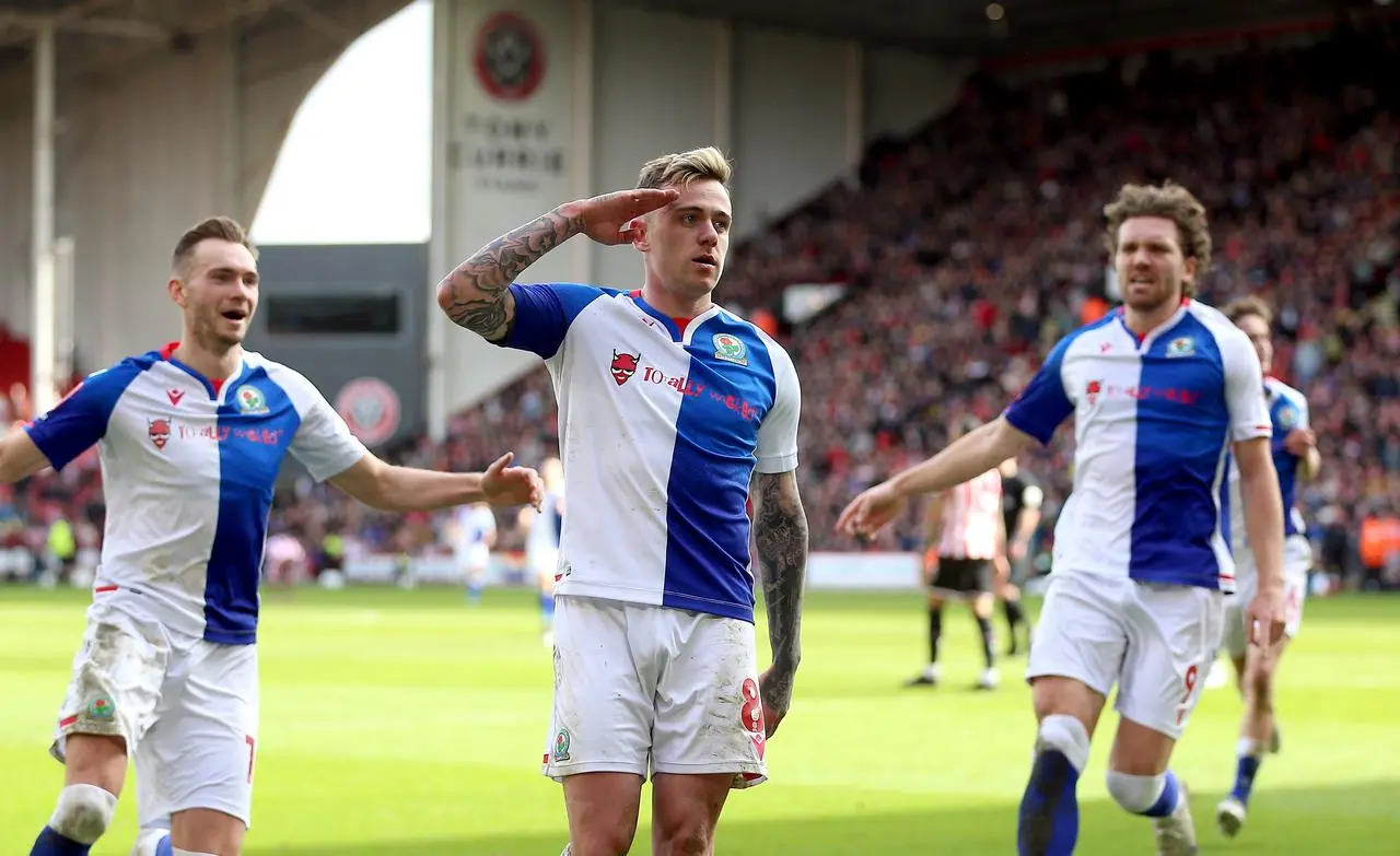 Sam Szmodics celebrates scoring Rovers' second 