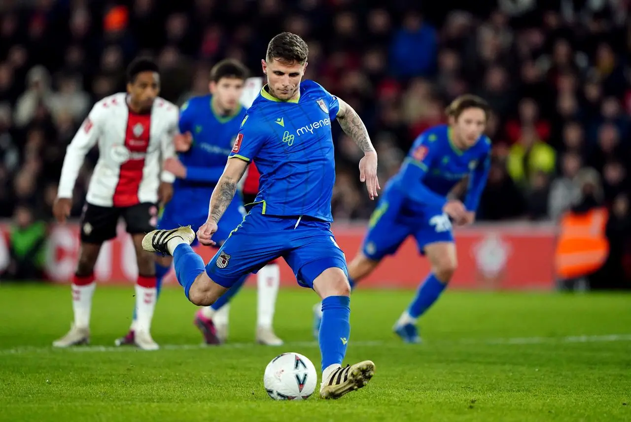 Grimsby midfielder Gavan Holohan coolly converted two penalties at St Mary's