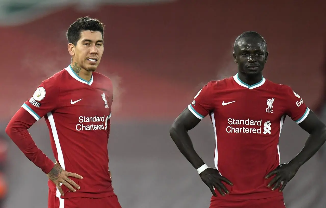 Roberto Firmino, left, and Sadio Mane