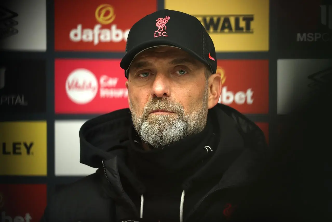 Jurgen Klopp is grim faced after Liverpool's loss to Bournemouth