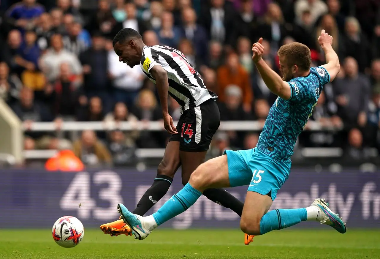 Alexander Isak scores Newcastle's fourth goal in their 6-1 demolition of Tottenham