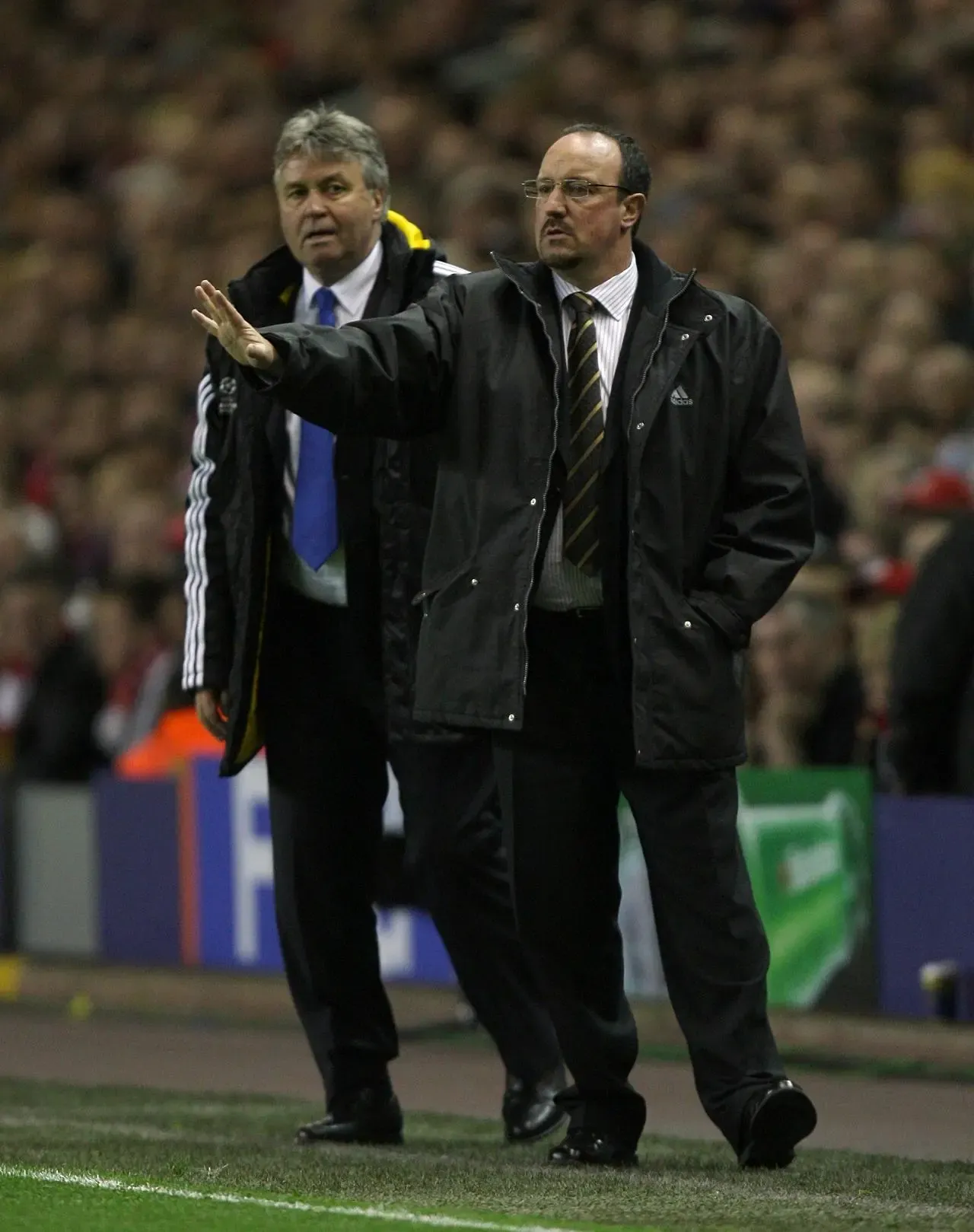 Guus Hiddink, left, and Rafael Benitez