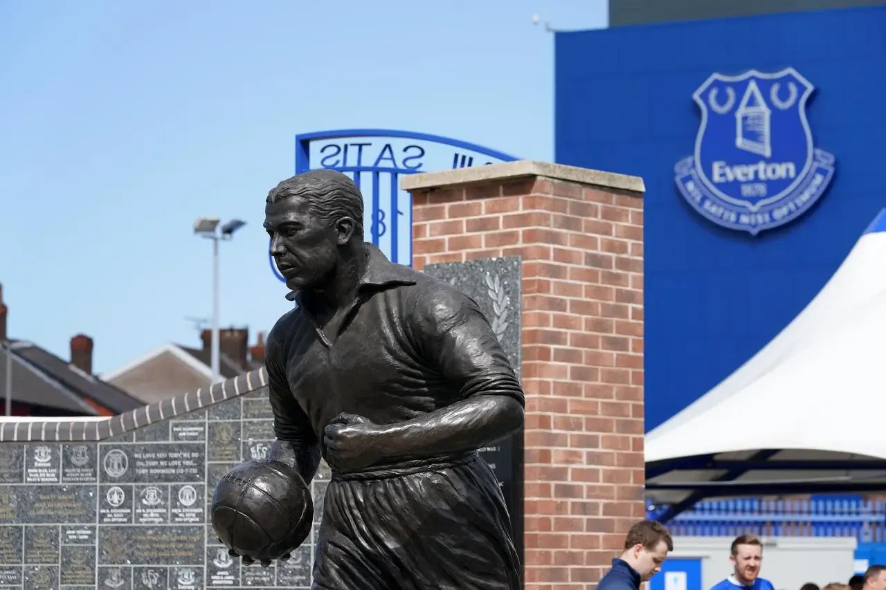 The Dixie Dean statue outside Goodison Park