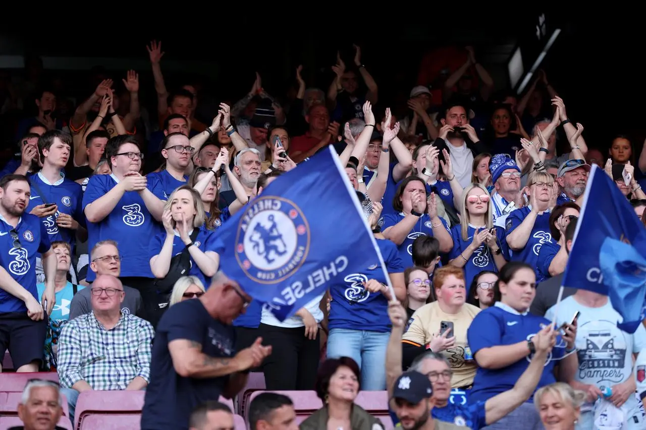 Chelsea fans at the Nou Camp