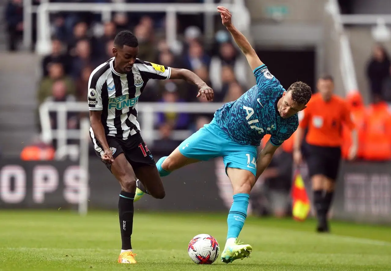 Tottenham’s Ivan Perisic (right) 