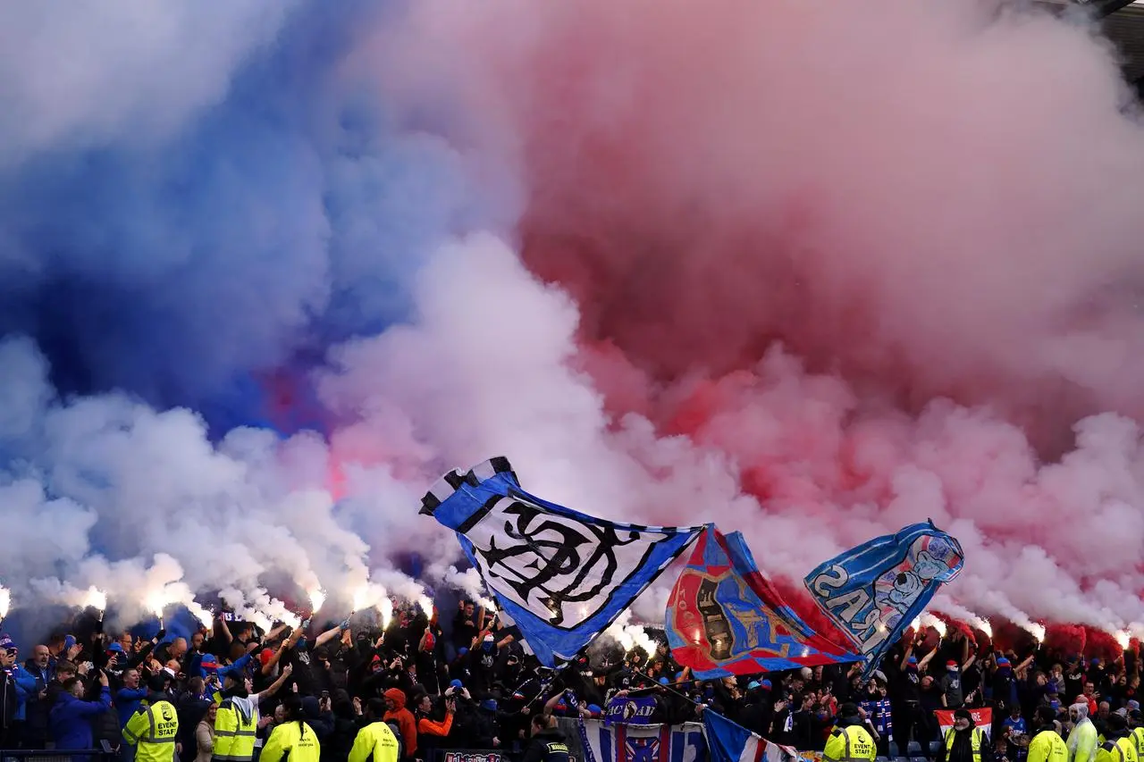 Kick-off was slightly delayed due to supporters' flares