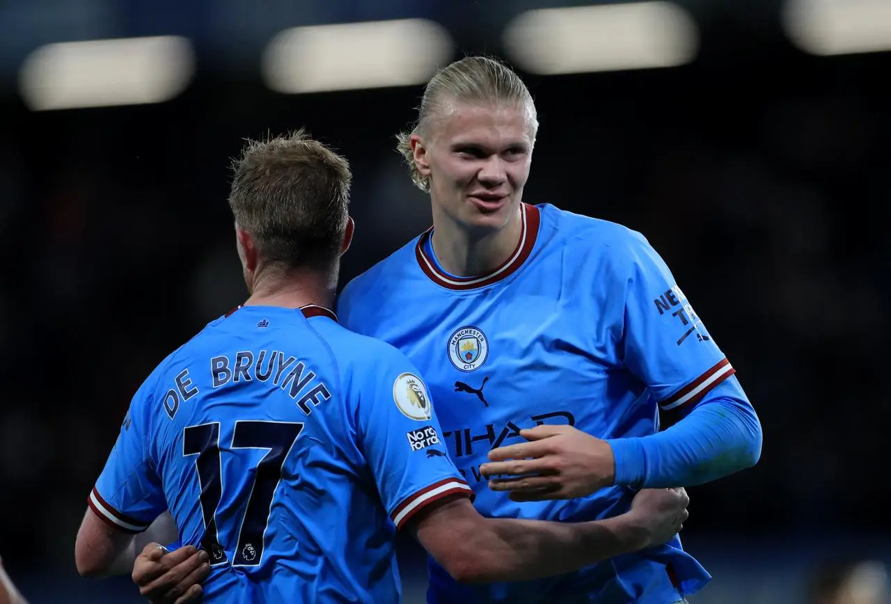 Kevin De Bruyne and Erling Haaland