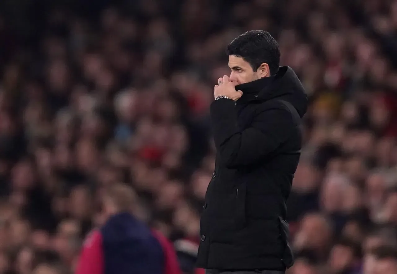 Arsenal boss Mikel Arteta on the touchline during Friday's match against Southampton (John Walton/PA)