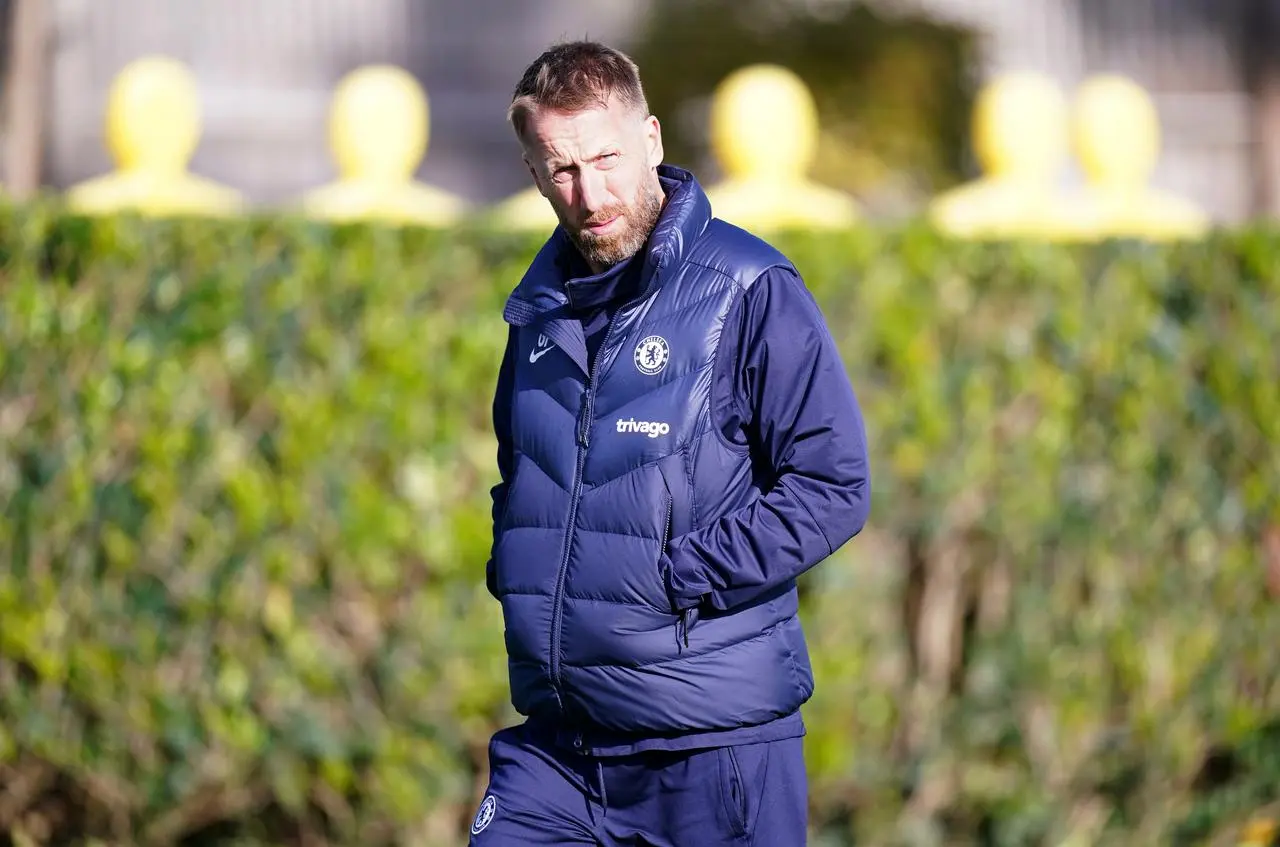 Graham Potter in Chelsea training