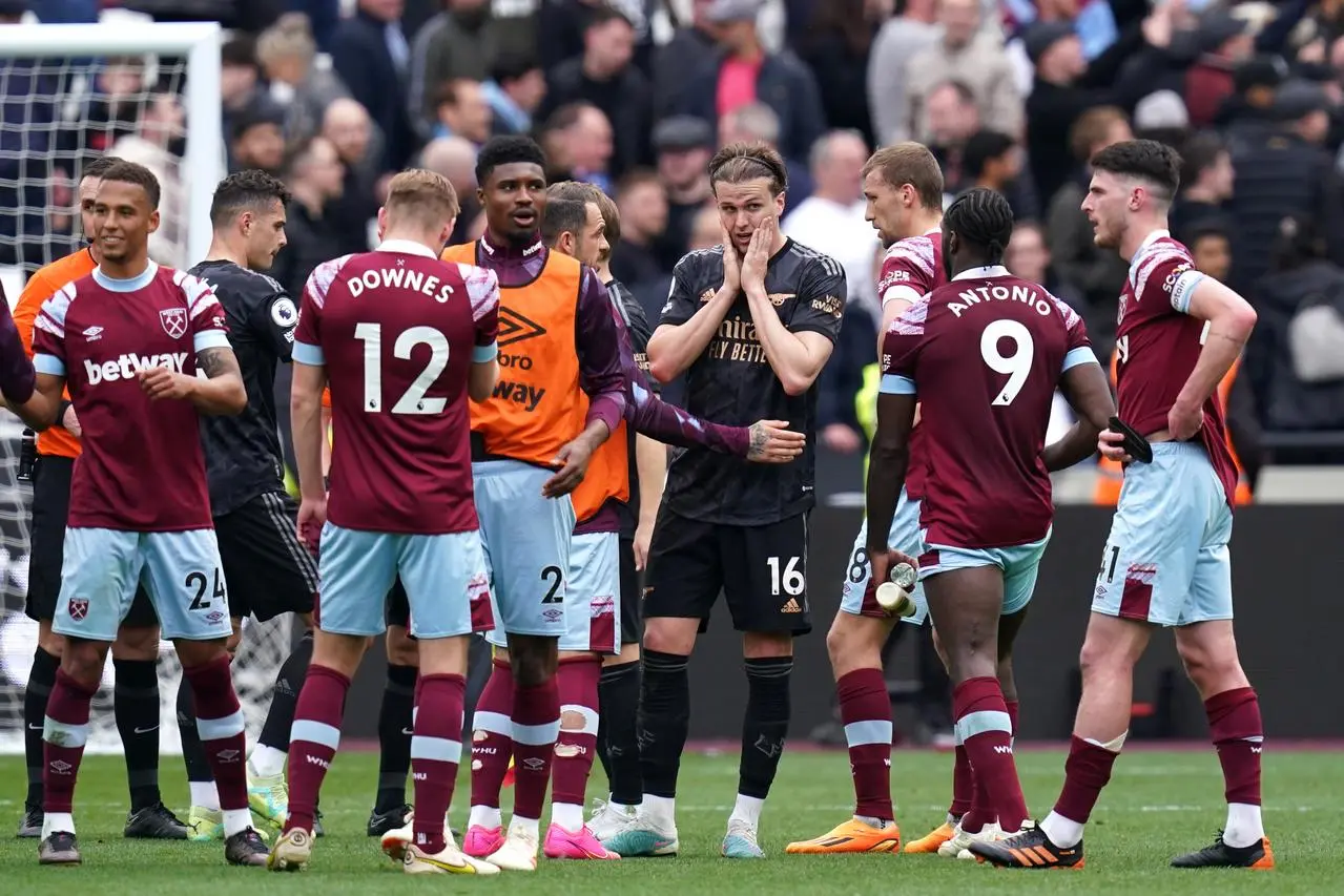 Arsenal reflect on dropping points at West Ham