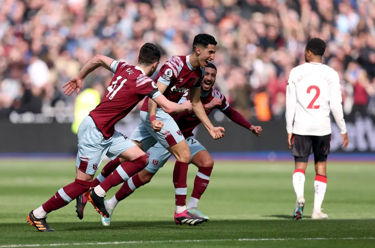 Nayef Aguerd celebrates scoring