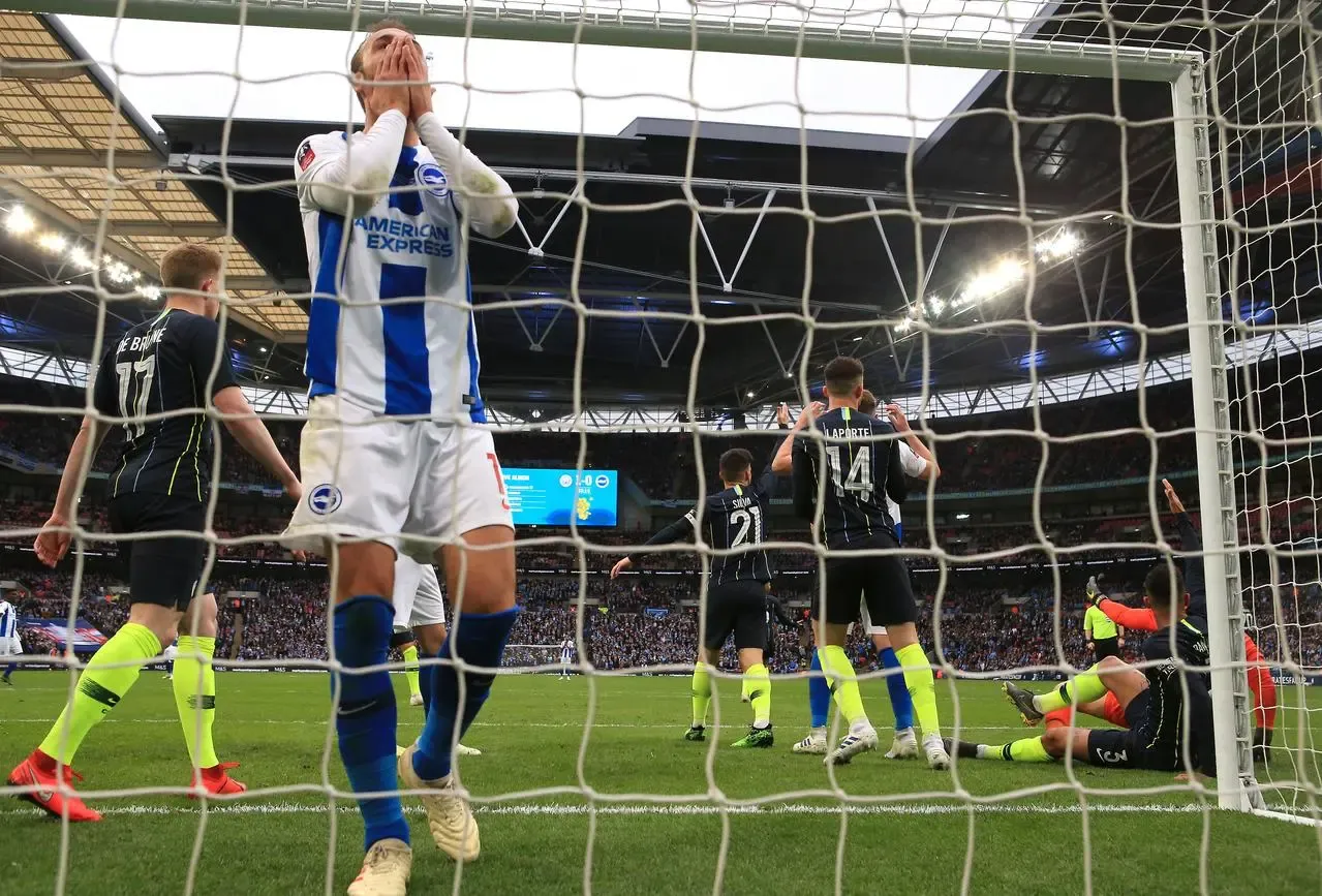 Brighton were beaten by Manchester City in the 2019 FA Cup semi-finals 