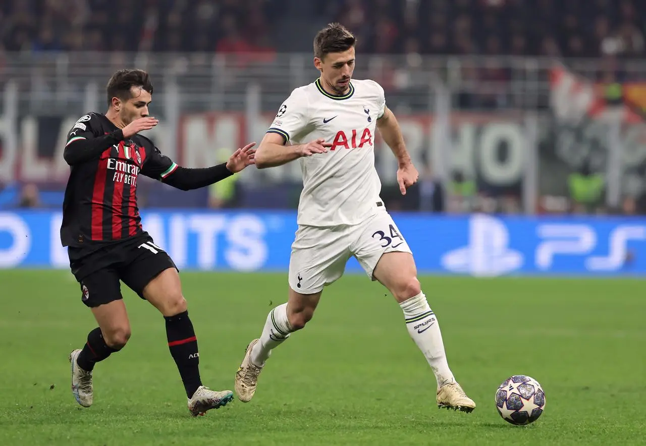 Clement Lenglet (right) in action for Tottenham