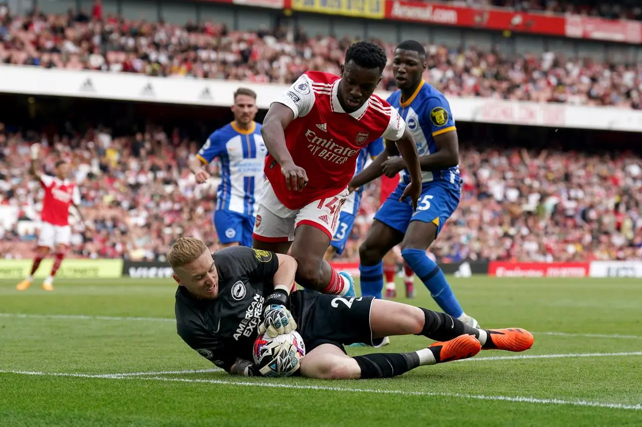 The Gunners could not find a way past Brighton keeper Jason Steele 