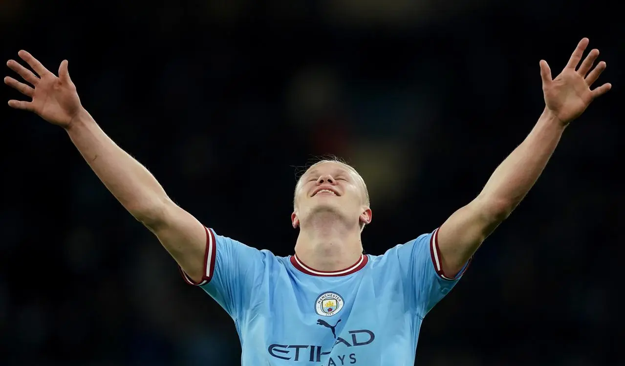 Haaland celebrated breaking the Premier League record during City’s 3-0 win over West Ham