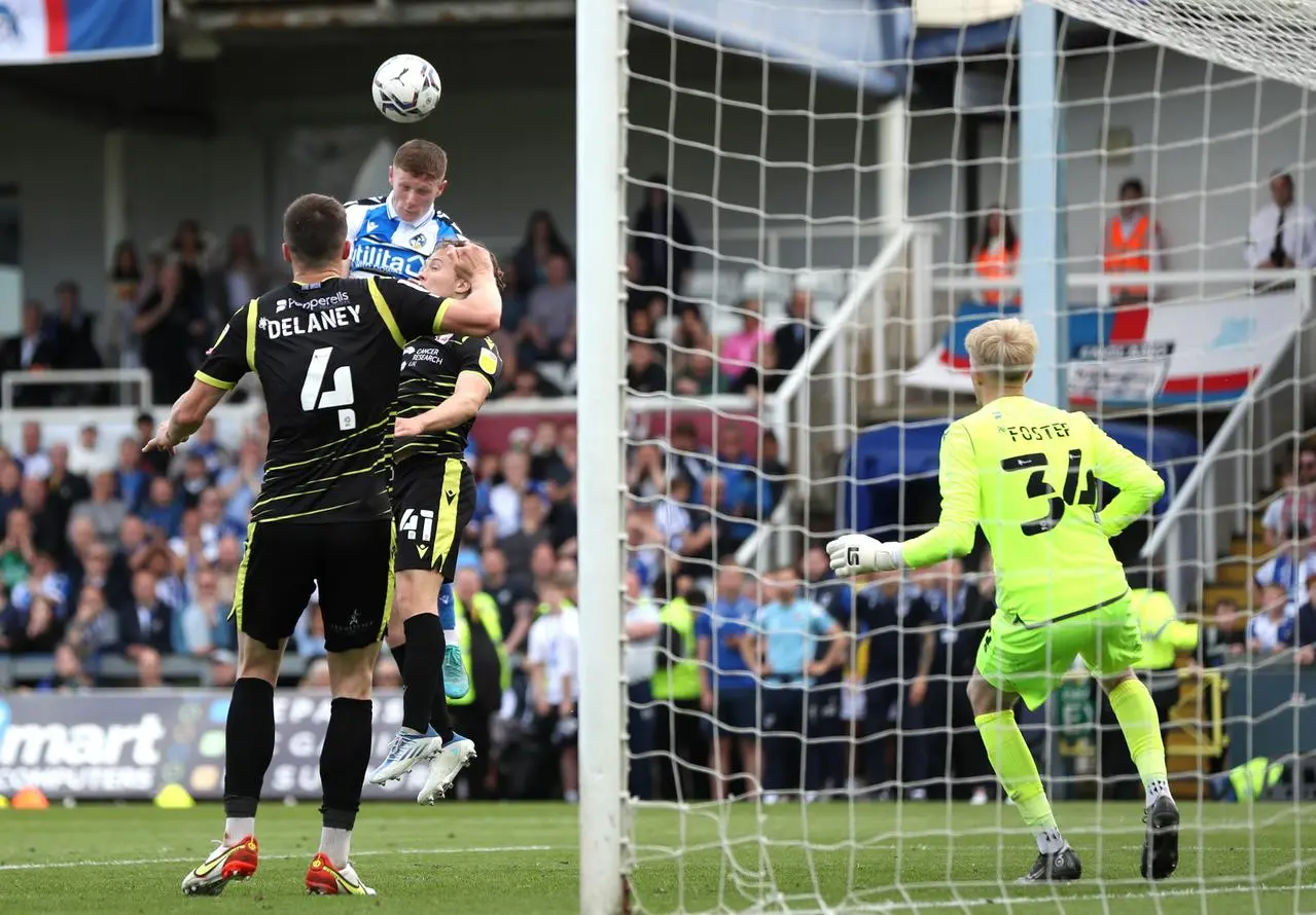 Elliot Anderson scored Bristol Rovers’ seventh goal in the win over Scunthorpe last year 