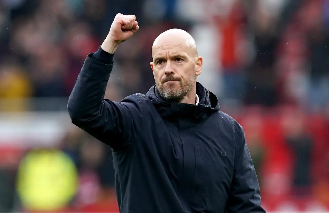 Erik ten Hag praised his team’s collective effort over the season as they moved within a point of qualifying for the Champions League 