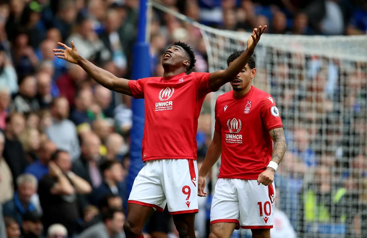 Taiwo Awoniyi (left) has been in fine form for Nottingham Forest 