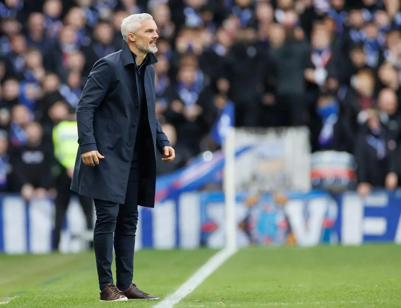 Jim Goodwin on the touchline 