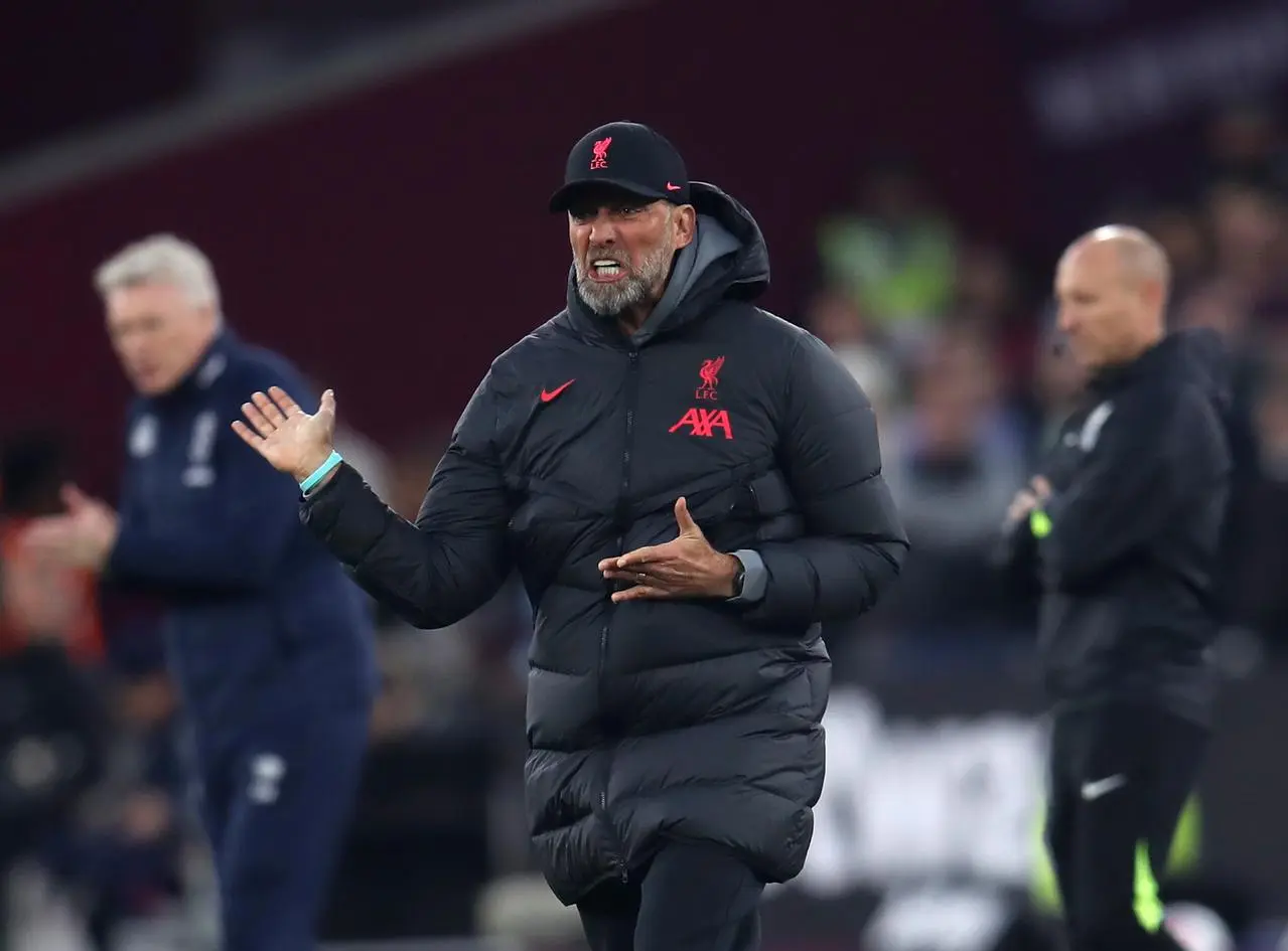 Klopp is usually animated on the touchline