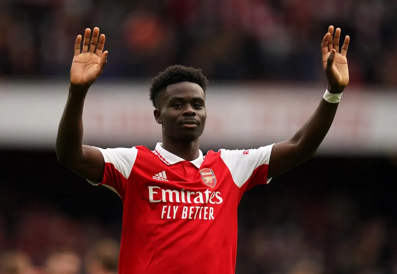 Arsenal striker Bukayo Saka