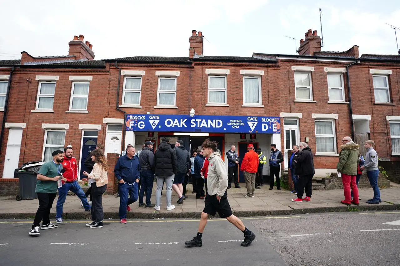 The entrance to the Oak Stand at Kenilworth Road 