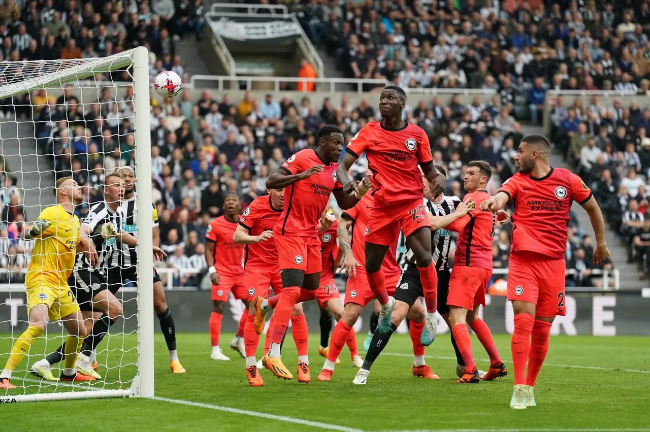 Deniz Undav (right) put through his own goal to set Newcastle on their way on Thursday 