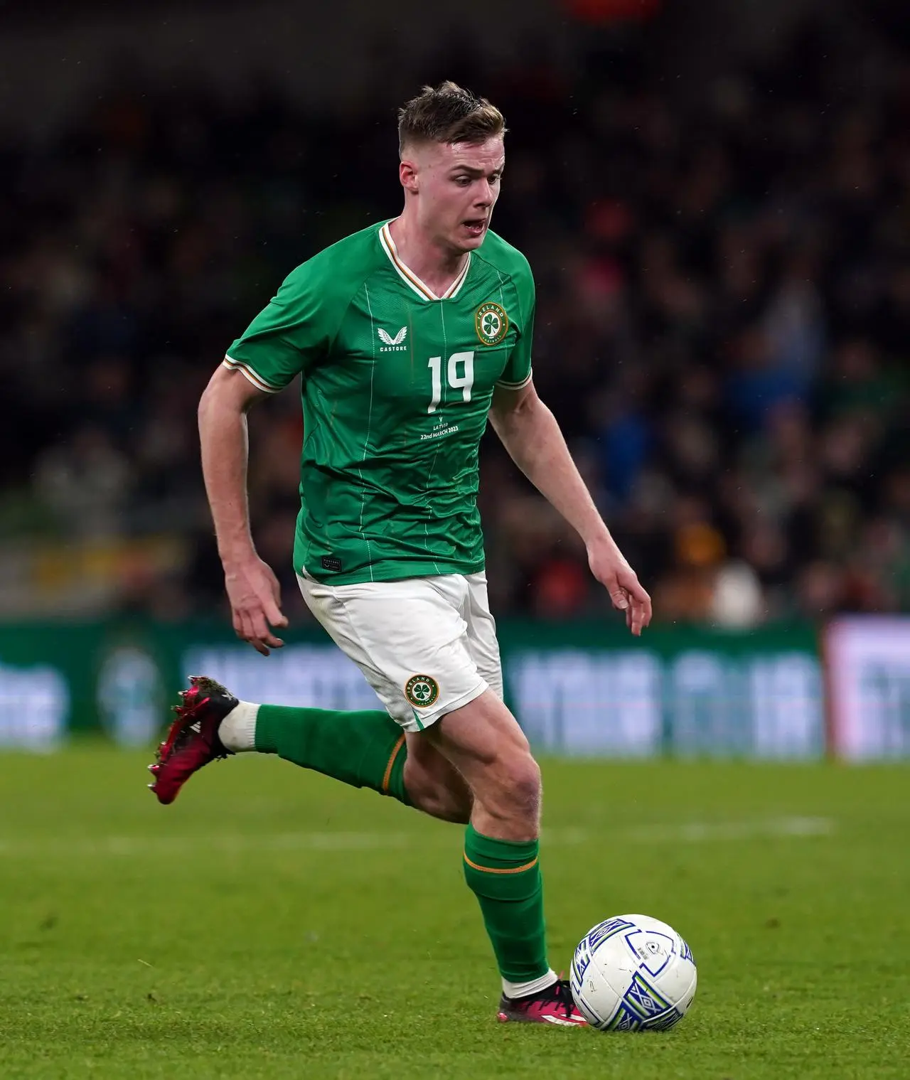 Republic of Ireland striker Evan Ferguson was starved of possession in Athens