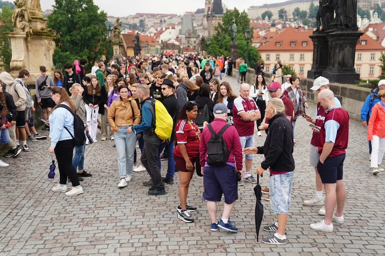 West Ham United Fans in Prague ahead of the UEFA Europa Conference League Final