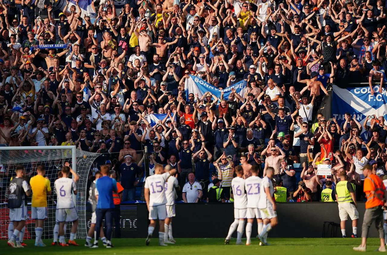 Scotland fans celebrate