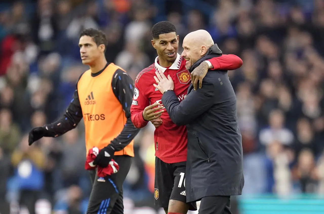 Marcus Rashford and Erik ten Hag